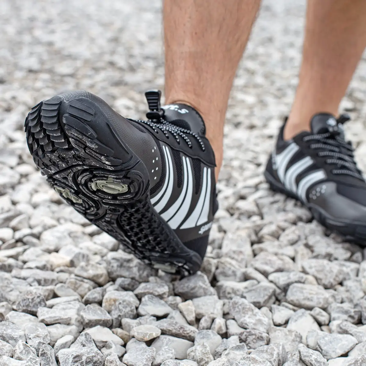 Buty do wody wodoodporne antypoślizgowe lekkie oddychające obuwie sportowe 41 czarne — 8