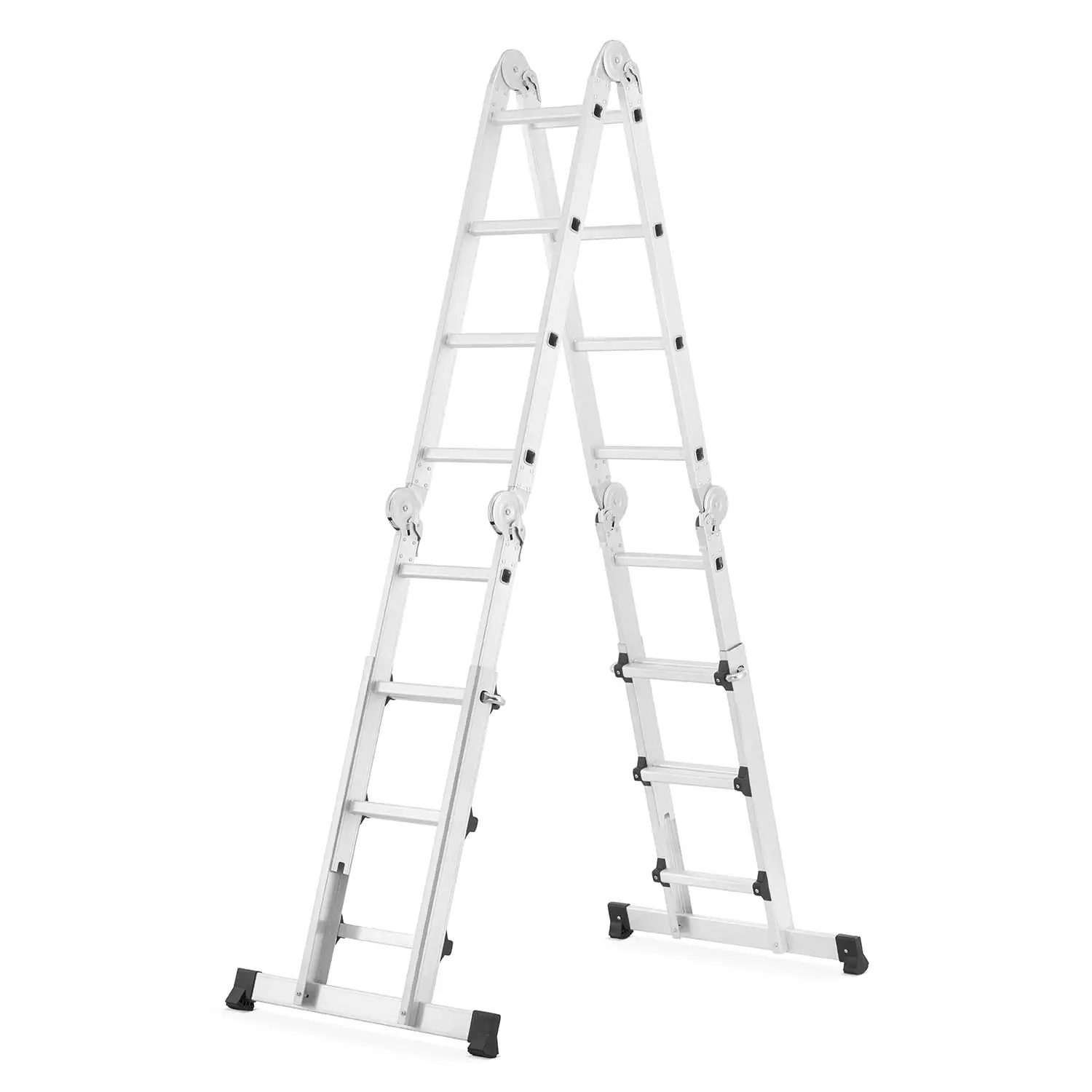 Drabina aluminiowa przegubowa teleskopowa HIGHER 4x4 podest roboczy — 11