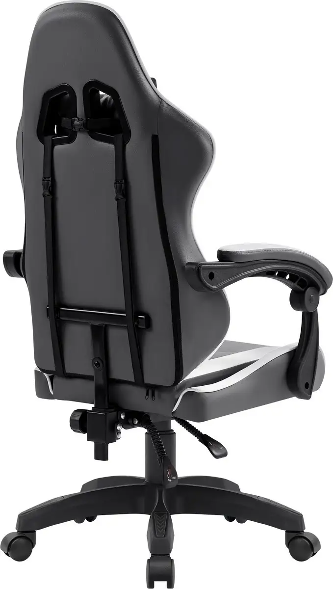 FOTEL DEFENDER FORTUNE SZARO-BIAŁY GAMING — 7