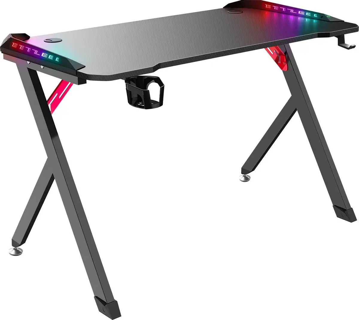 BIURKO DEFENDER PLATINUM RGB CZARNE GAMING — 6