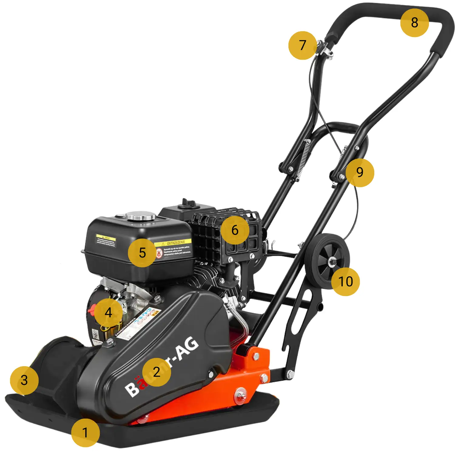 Zagęszczarka gruntu ubijak BAUMR-AG 90 kg silnik BRIGGS & STRATTON GRATISY — 5