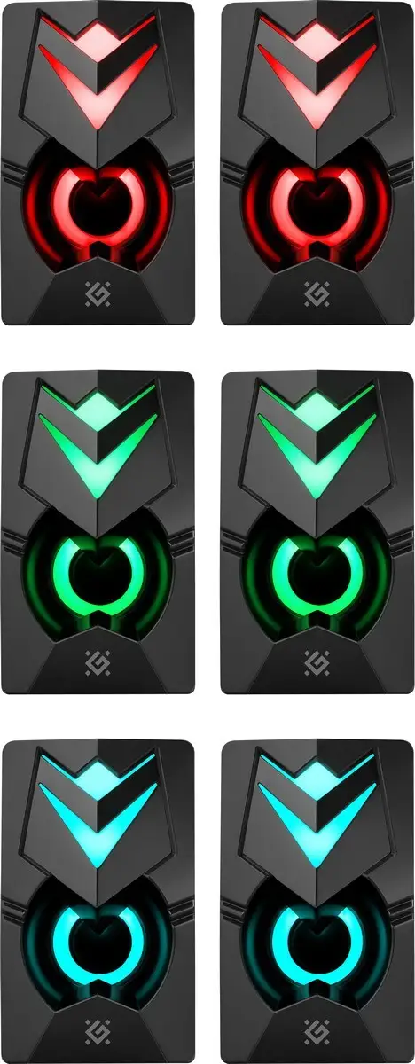 GŁOŚNIKI DEFENDER J4 2.0 6W LED USB CZARNE — 4