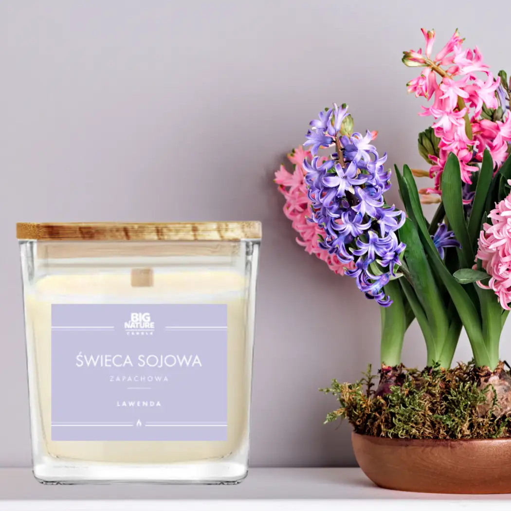Świeca sojowa o zapachu LAWENDA 205g - BIG NATURE CANDLE — 2
