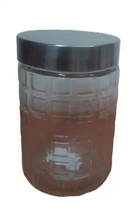 słoik szklany 17cm z metalową zakrętką | 8400