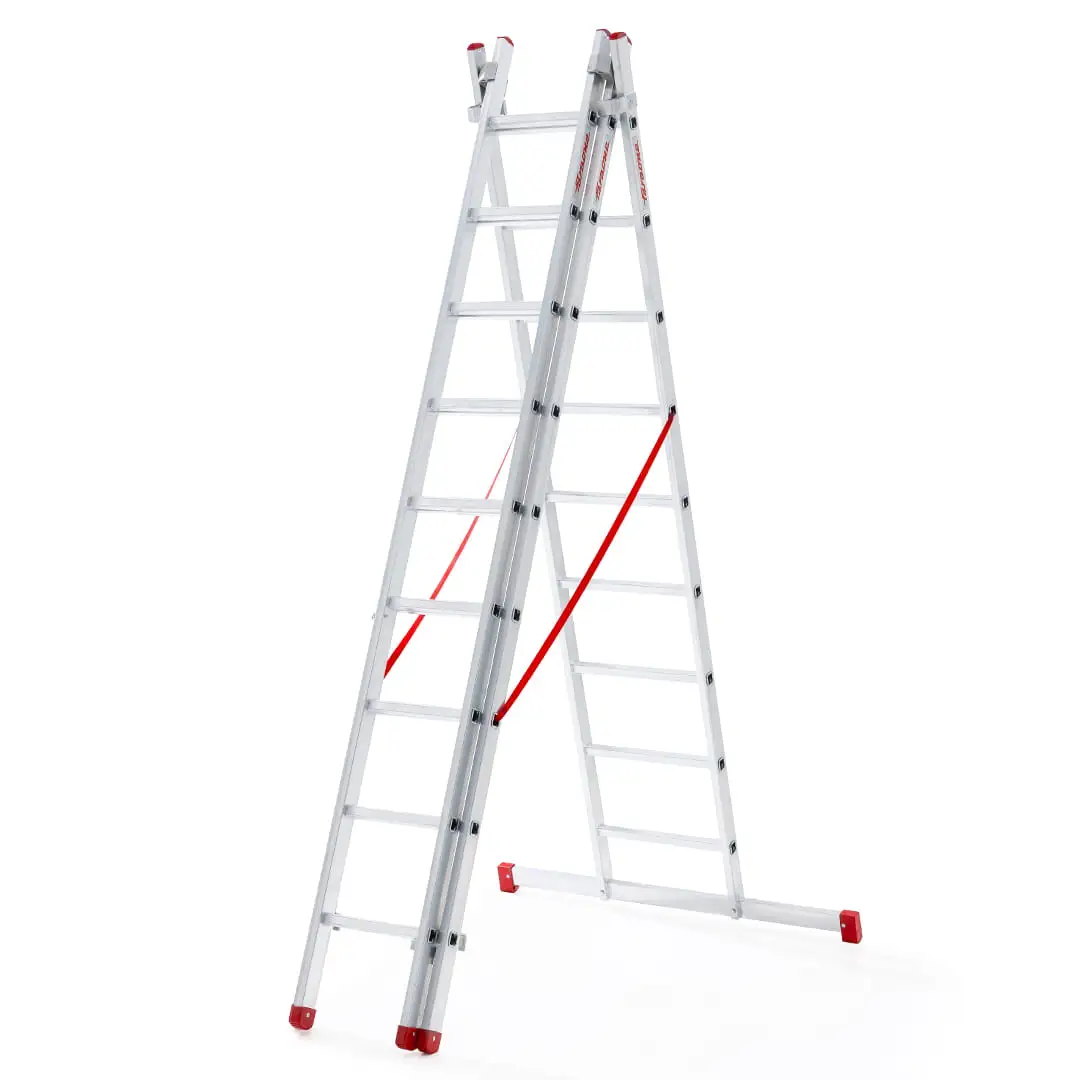 Drabina aluminiowa składana profesjonalna FARAONE 3x7 AK225.3 - 5,30 m — 4