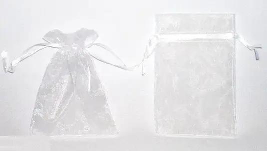 Torebka z materiału 10x8 cm białe   12 szt.   4662