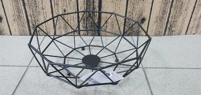 koszyk na owoce AŻUR CZARNY 28x10 W6441-1