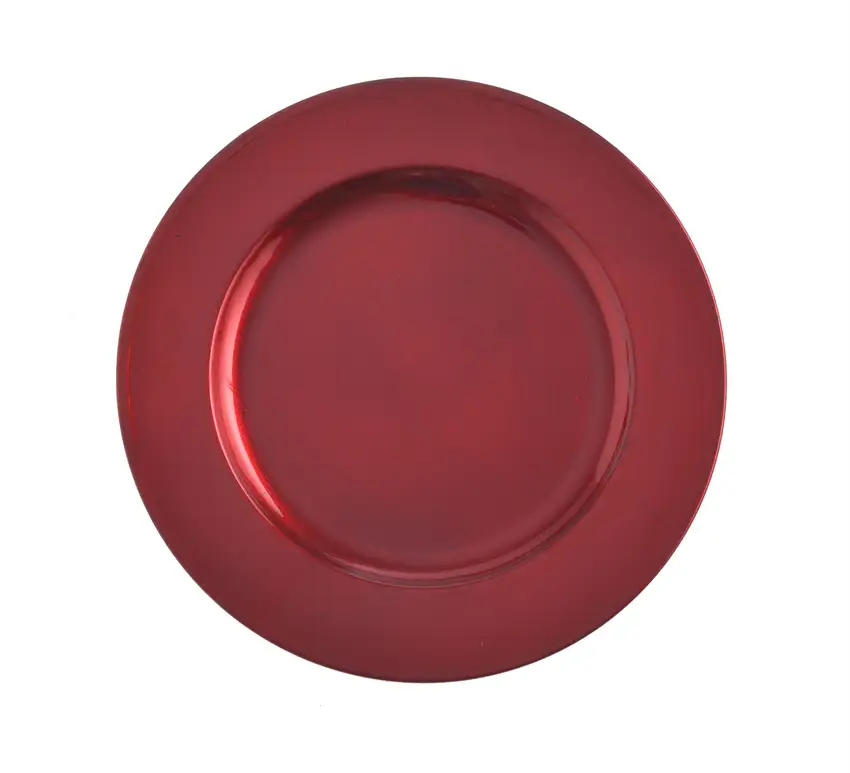 talerz dekoracyjny czerwony plexi 22cm  | P0001-22_R