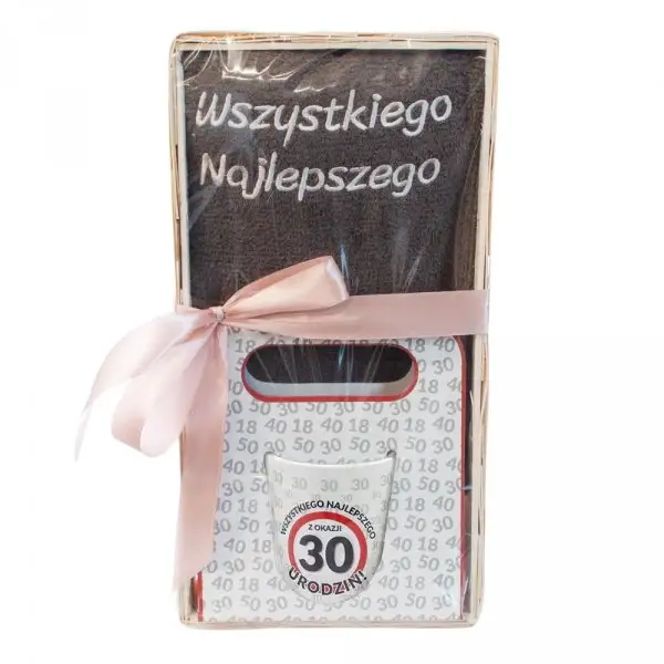 zestaw prezentowy na 30 urodziny "Wszystkiego najlepszego z okazji 30 urodzin"