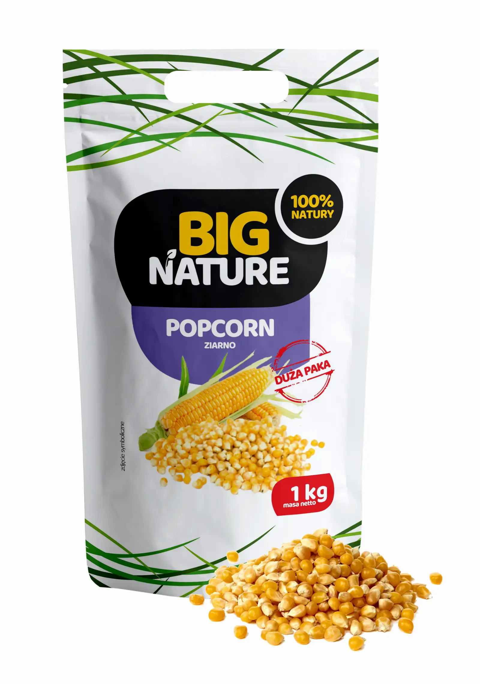Popcorn ziarno 1kg Duża Paka - BIG NATURE
