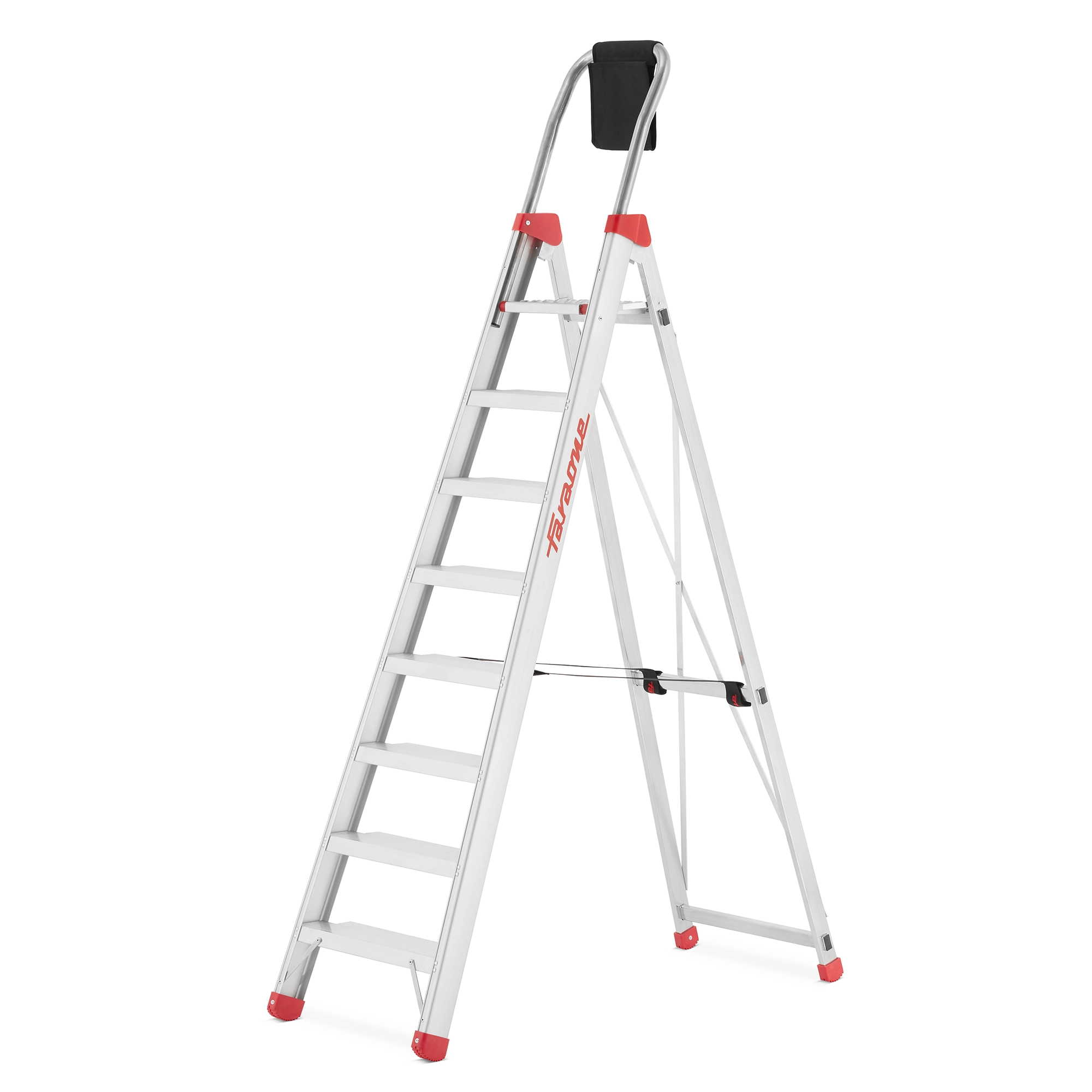 Drabina magazynowa wolnostojąca 8 stopniowa FARAONE DOMUS 8 - 3,75 m — 3