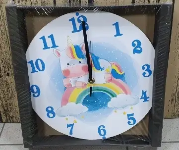 zegar ścienny  30cm  JEDNOROŻEC NA TĘCZY
