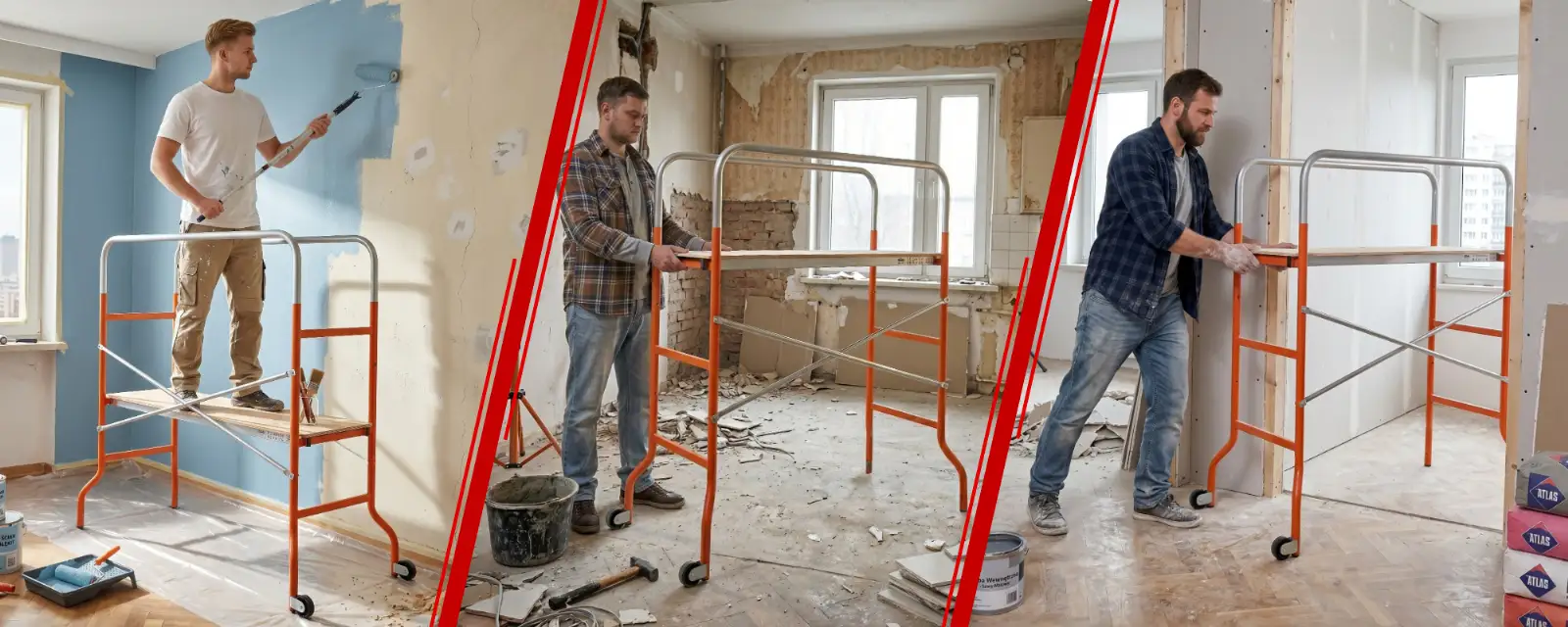 Rusztowanie stalowe przejezdne jezdne z kołami GIERRE G-F0003 3,06 m — 7