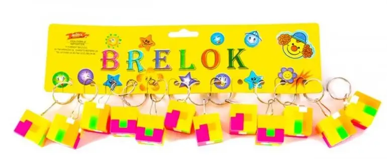 brelok 12szt kostka