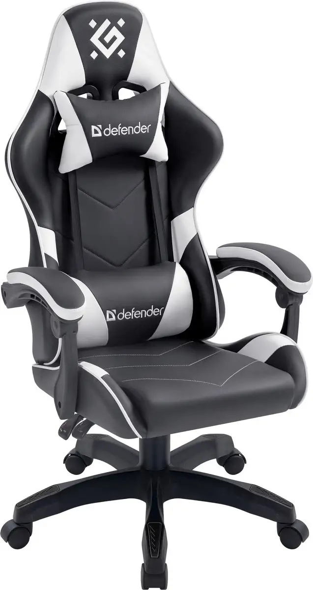 FOTEL DEFENDER COMPANION BIAŁO-CZARNY GAMING