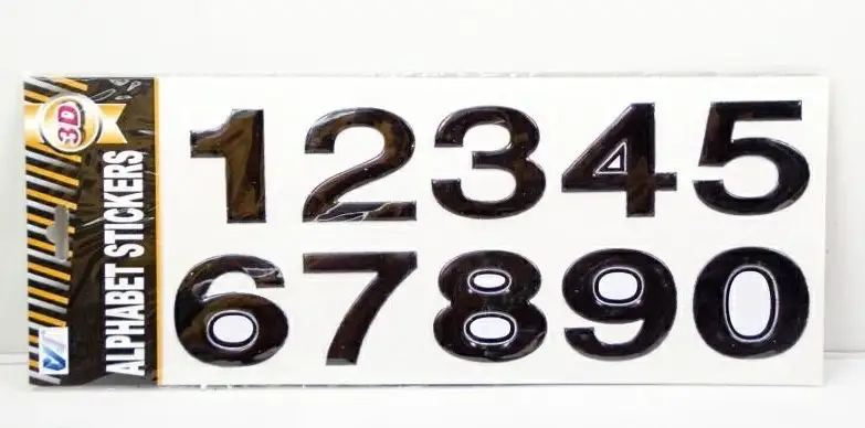 Naklejki cyfry 4,5 cm na blistrze    6394