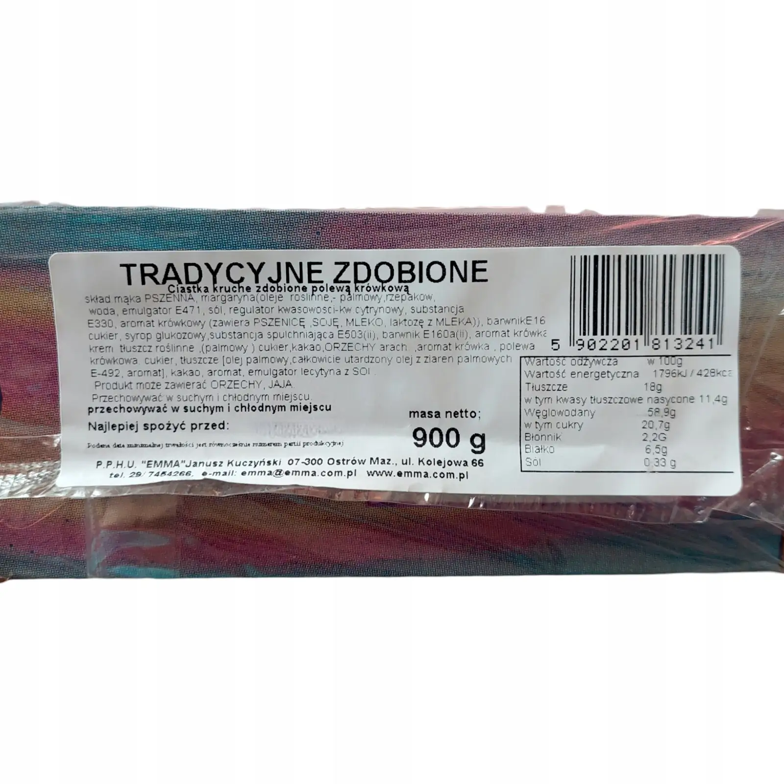 Ciastka kruche z polewą krówkową 900g Tradycyjne Zdobione — 2