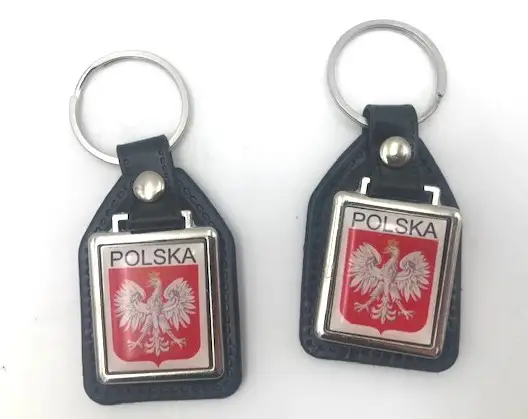 brelok 10szt. skórka prostokąt POLSKA