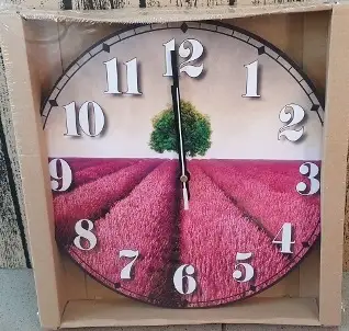 zegar ścienny  30cm LAWENDOWE POLE