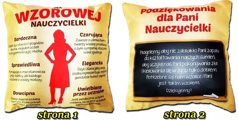 poduszka Wzorowej Nauczycielki 35x35 cm   S128 — 2