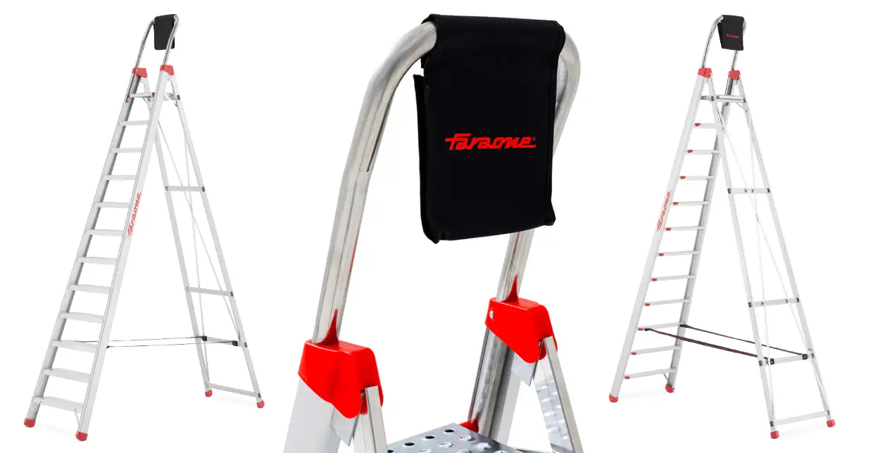 Drabina magazynowa wolnostojąca 12 stopniowa FARAONE DOMUS 12 - 4,63 m — 2