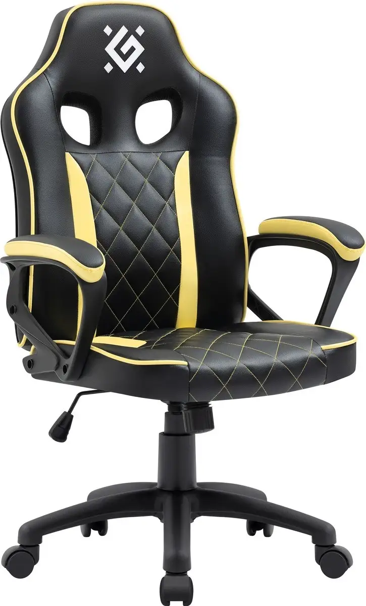 FOTEL DEFENDER HELIOS ŻÓŁTO-CZARNY GAMING