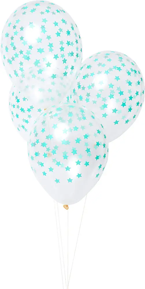 balony przeźroczyste z gwiazdkami 30 cm -   4szt