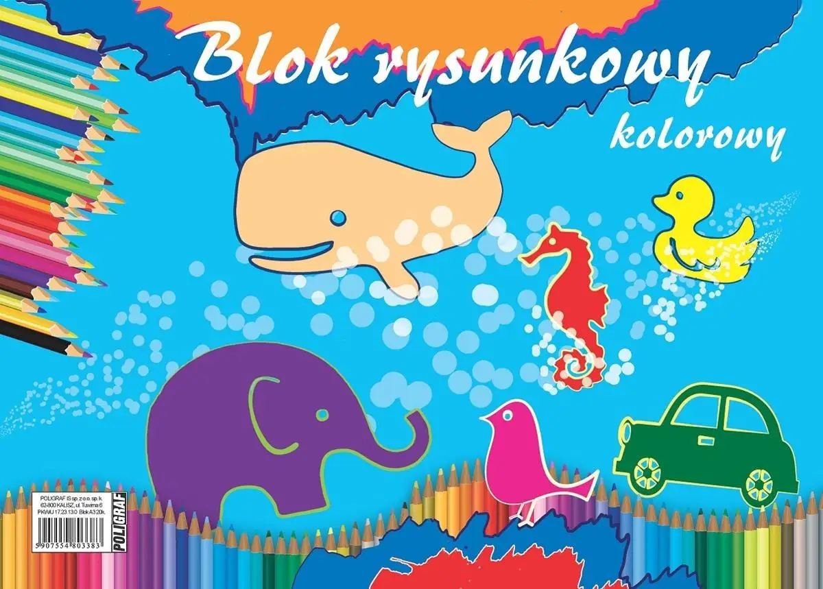 blok rysunkowy 10szt. kolor A3/20K