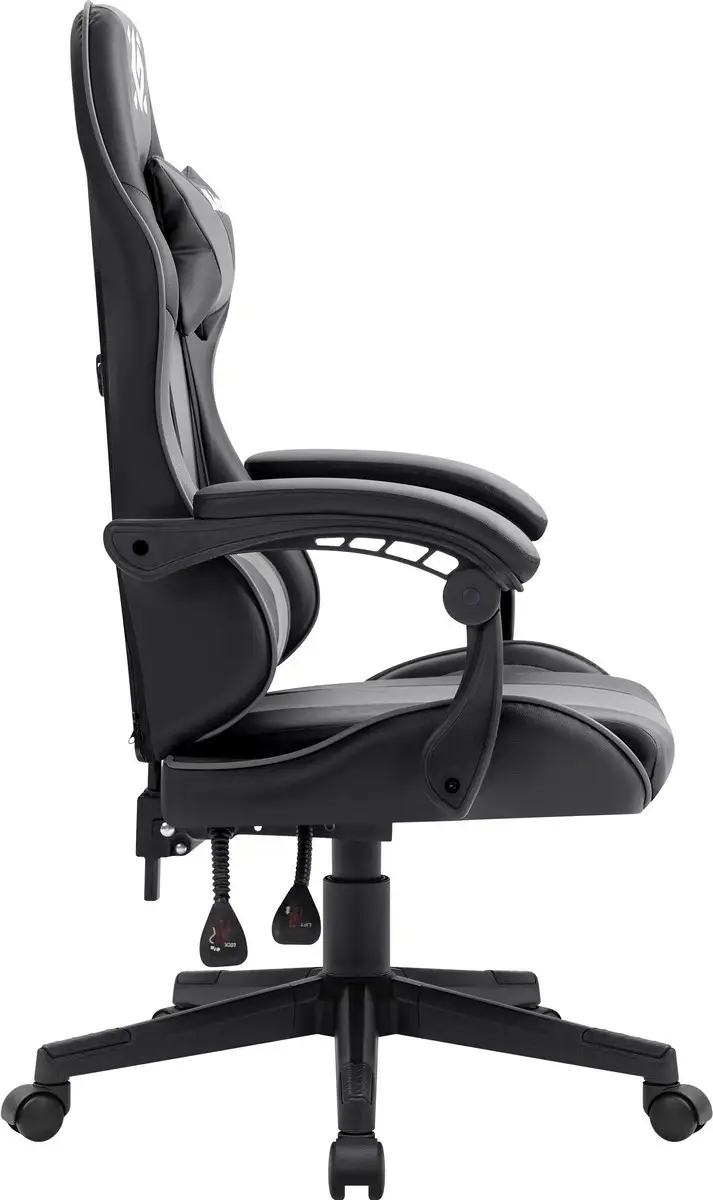 FOTEL DEFENDER COSMIC SZARO-CZARNY GAMING — 4