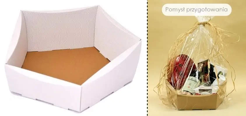 kosz 10szt.  prezentowy ECO duży biały 29x29 cm