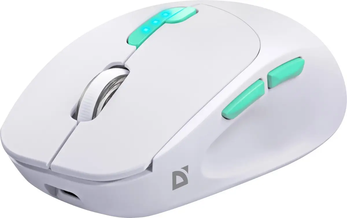 MYSZ DEFENDER NITTA MM-307  RF+BT OPTIC 1600dpi 6P BIAŁA — 2