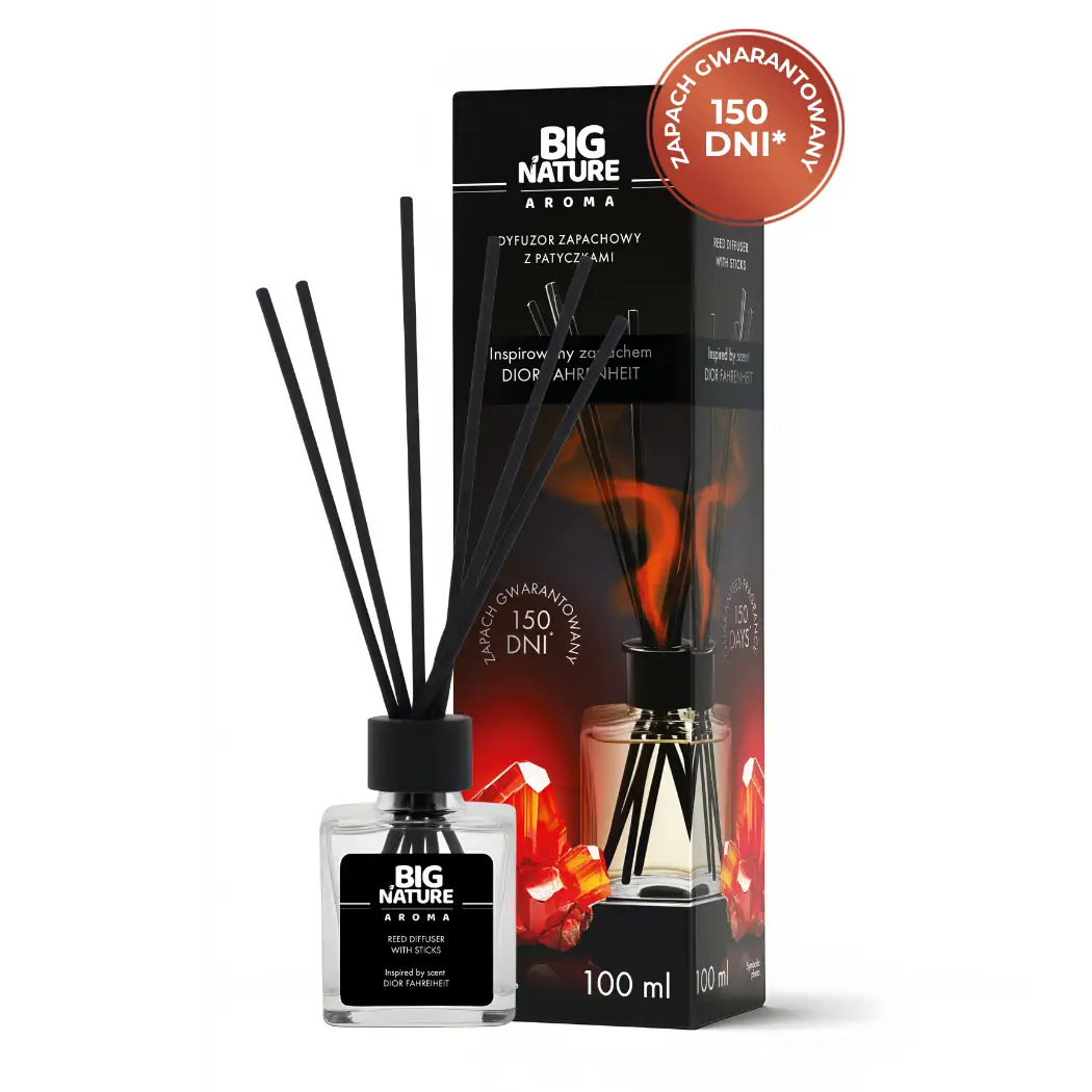 Dyfuzor Zapachowy z Patyczkami - Inspirowany Zapachem DIOR FAHRENHEIT 100ml