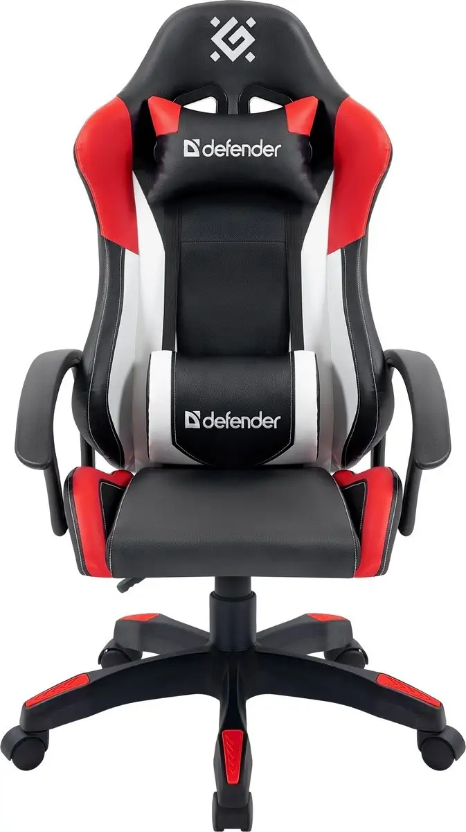 FOTEL DEFENDER CRATER CZERWONO-CZARNY GAMING — 3