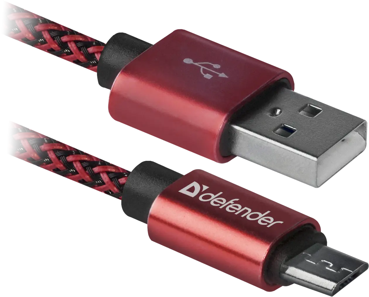 KABEL DEFENDER USB AM-MICRO BM 1.0m 2.1A CZERWONY