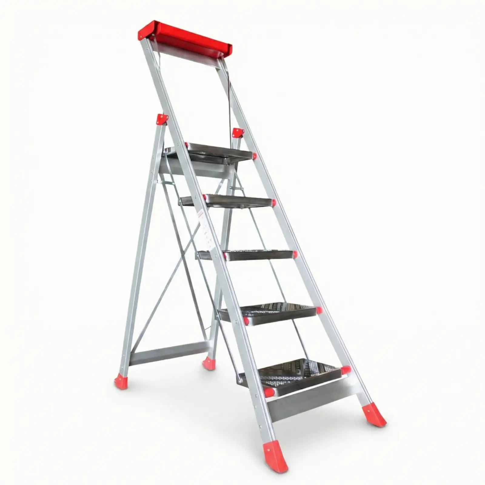 Drabina aluminiowa schody schodki magazynowe składane FARAONE SGP05.P.17 - 3,23 m