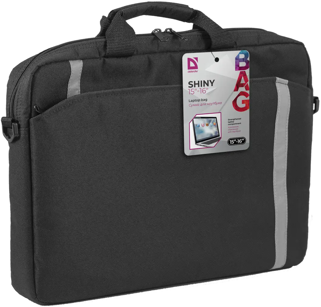 TORBA DEFENDER SHINY CZARNA 15,6"