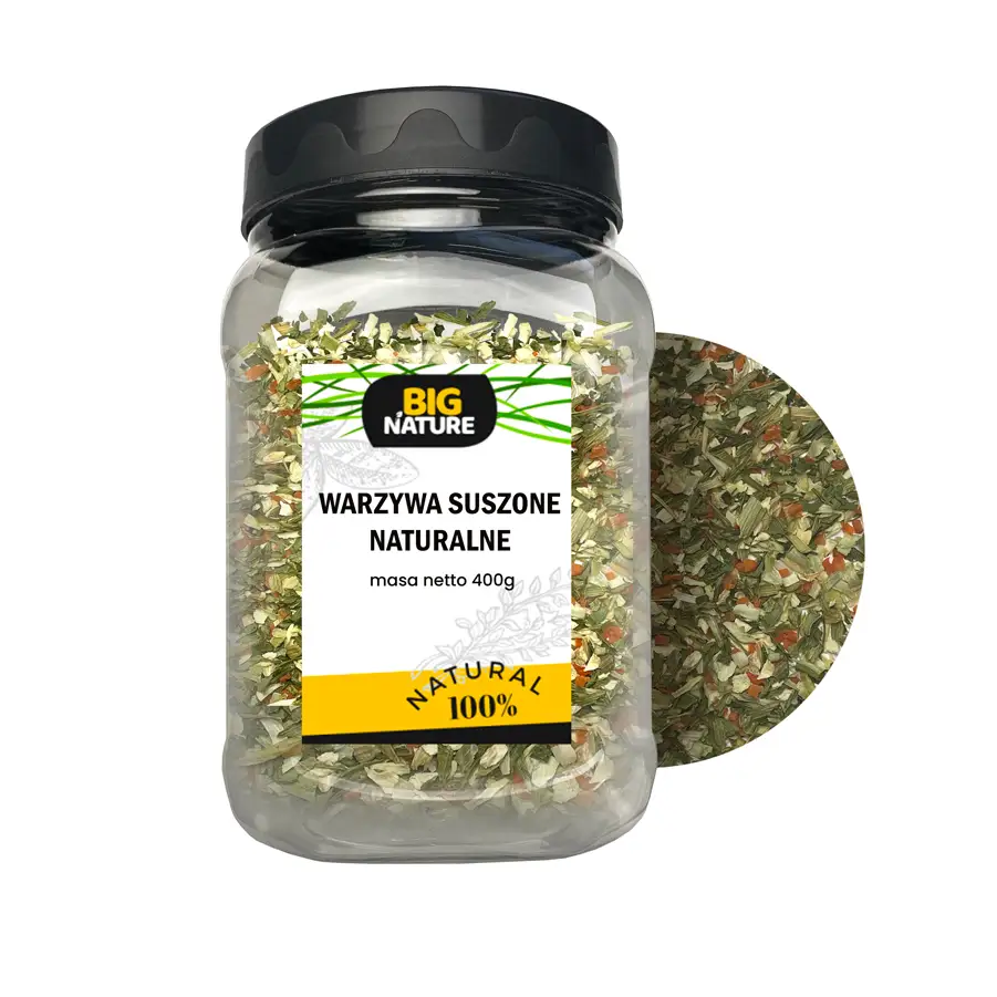WARZYWA SUSZONE NATURALNE MIX bez soli i chemii 400G