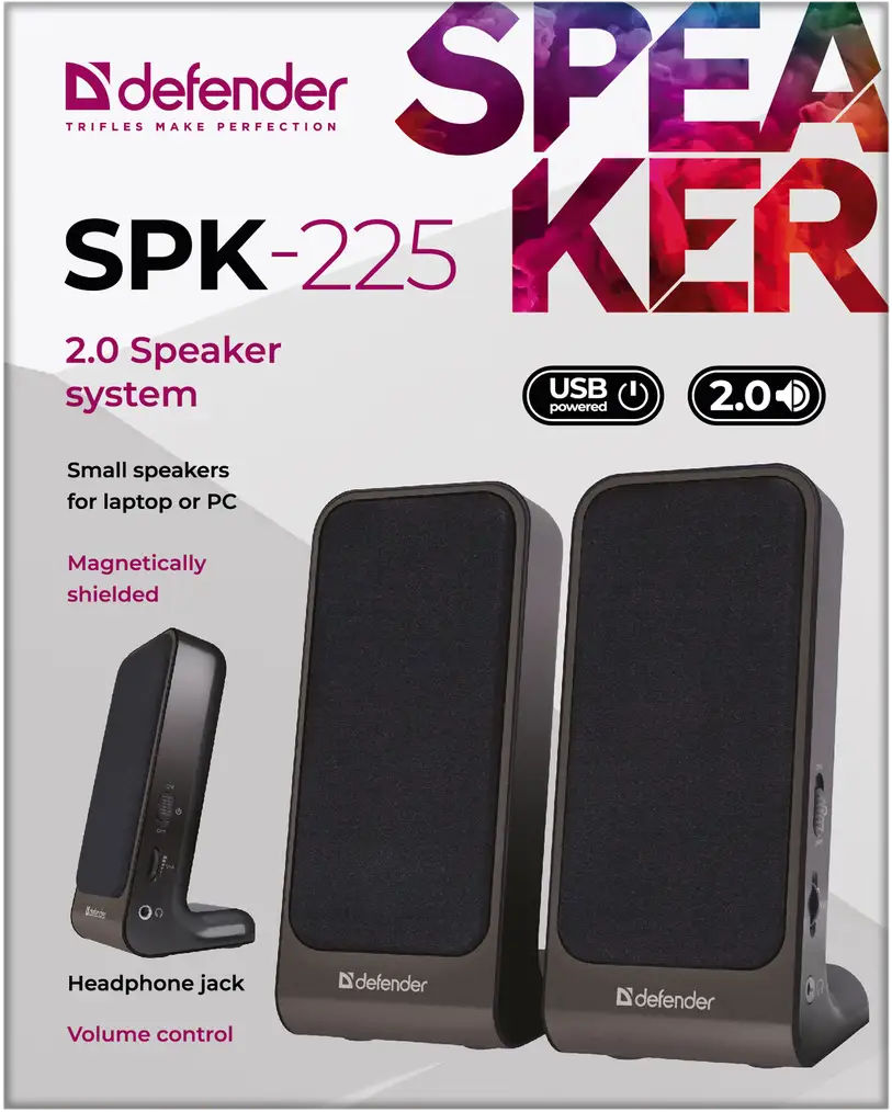 GŁOŚNIKI DEFENDER SPK-225 4W 2.0 USB — 3