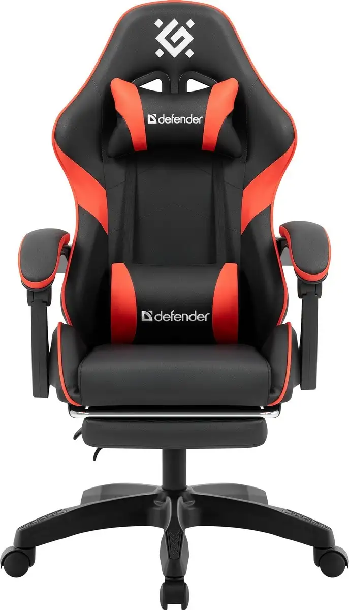 FOTEL DEFENDER SERENITY CZERWONO-CZARNY GAMING — 9
