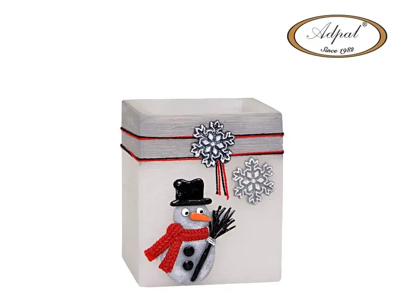lampion na tea light SNOWMAN 115/100/100mm
