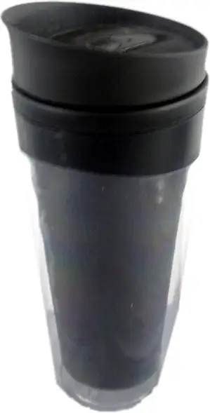 kubek termiczny 350ml 18x8cm czarny  | KU-643TX