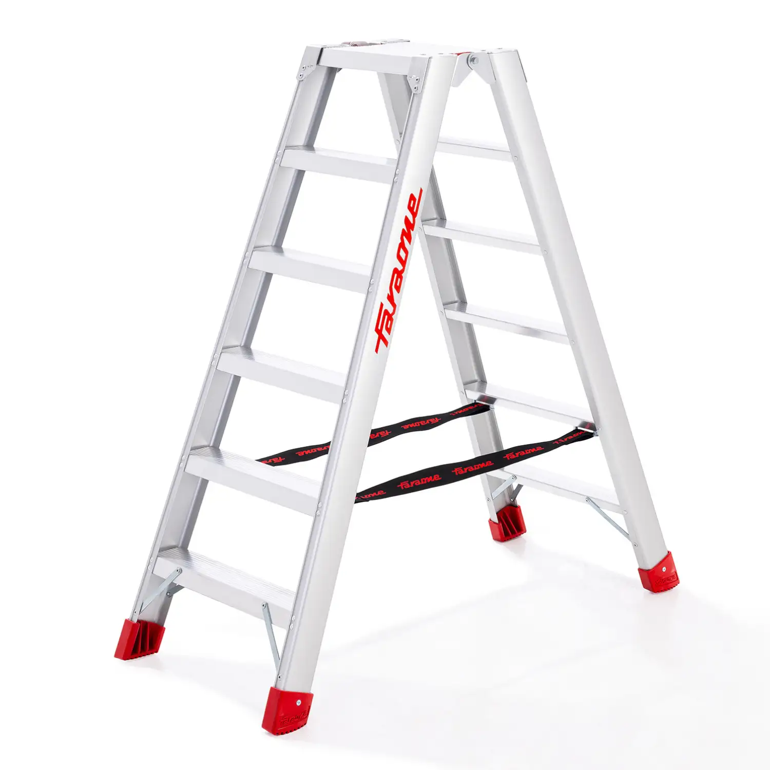 Drabina aluminiowa dwustronna składana profesjonalna 6 stopniowa FARAONE S2140 ND - 2,80 m