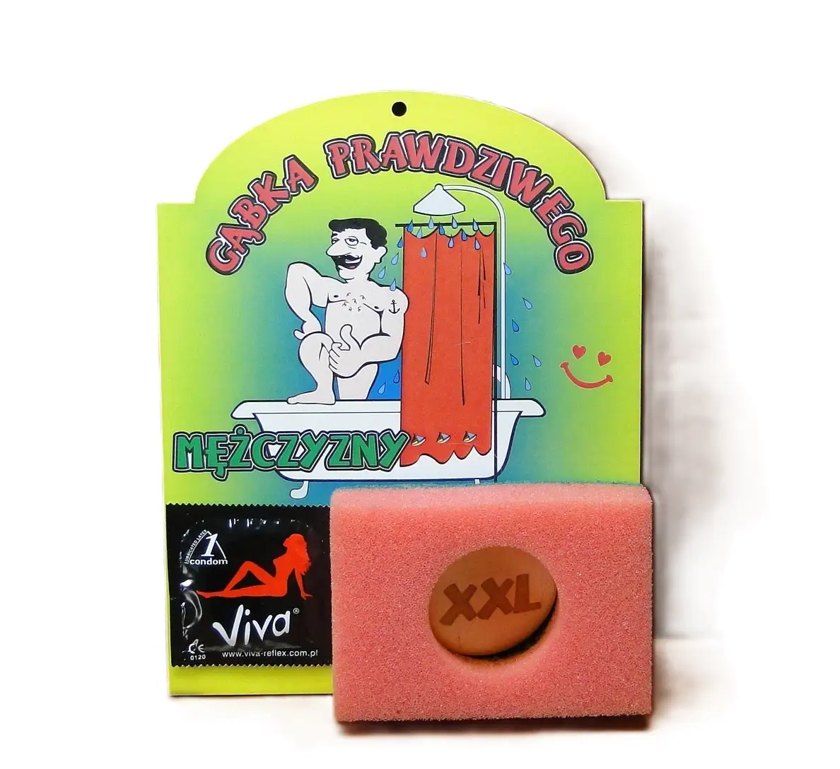 Gąbka prawdziwego mężczyzny XXL zawieszka  19,5 x 15,5 cm /    P366
