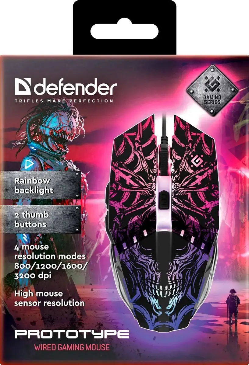 MYSZ DEFENDER PROTOTYPE GM-670L OPTIC 2400dpi 6P — 5