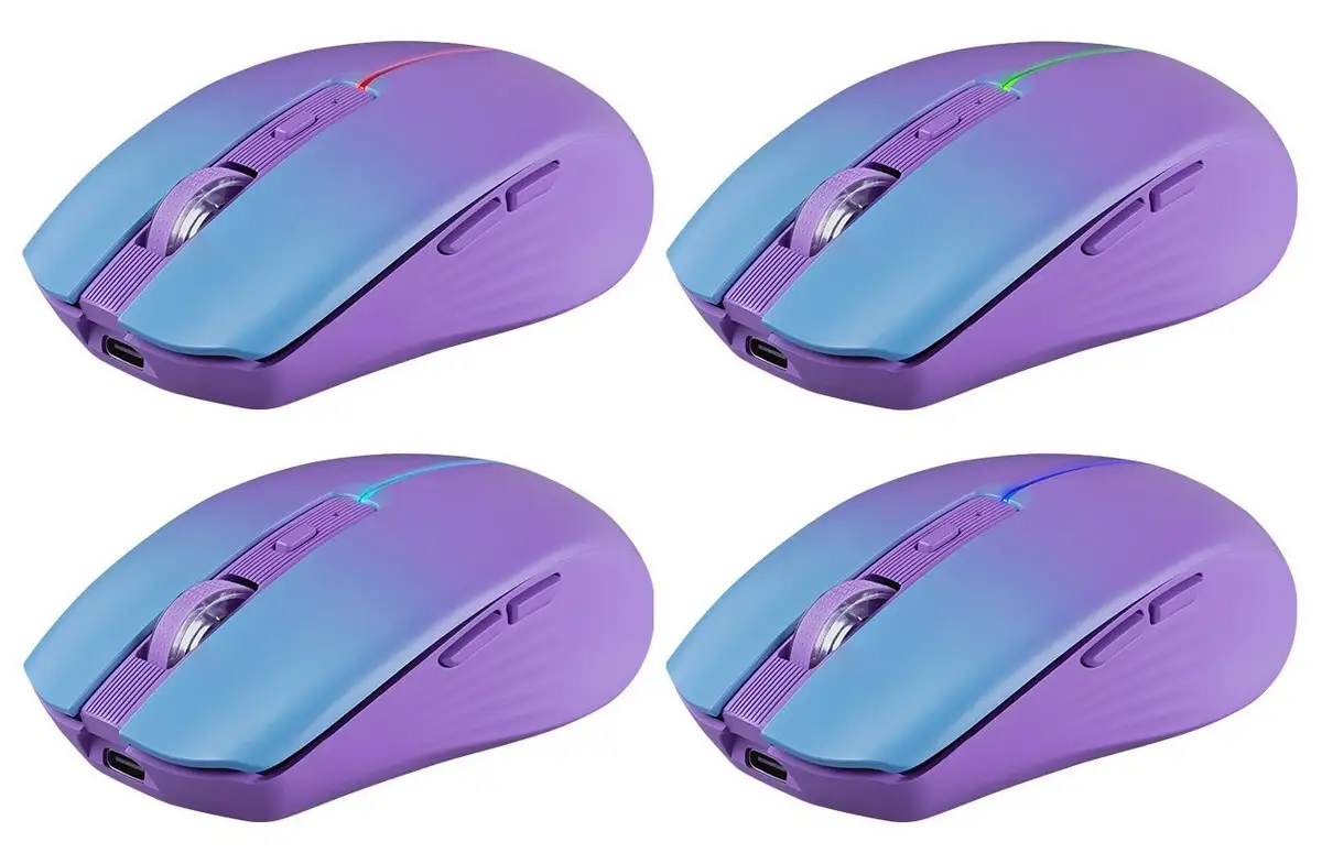 MYSZ DEFENDER MYSTERY MM-301 RF+BT FIOLETOWA 1600dpi 6P — 4