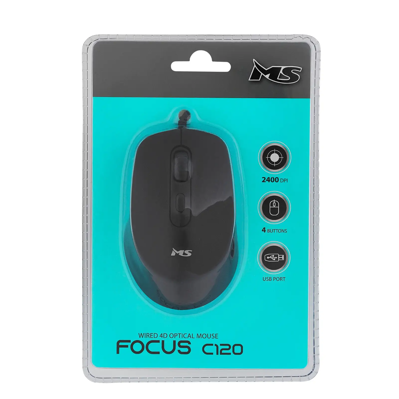 MYSZ PRZEWODOWA MS FOCUS C120 CZARNA — 5