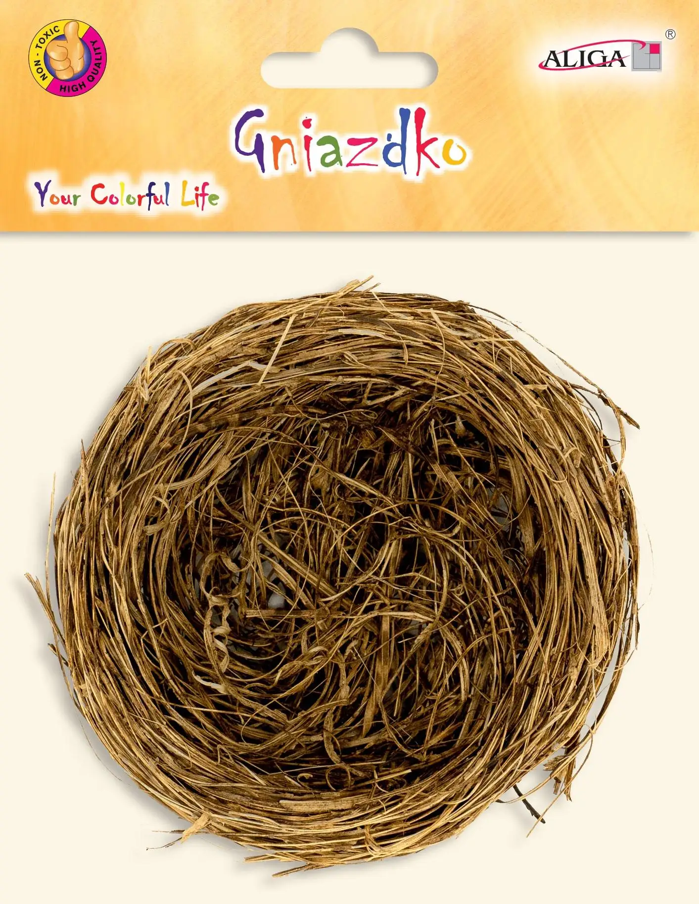 gniazdko ze słomy  7cm | WGN-8444