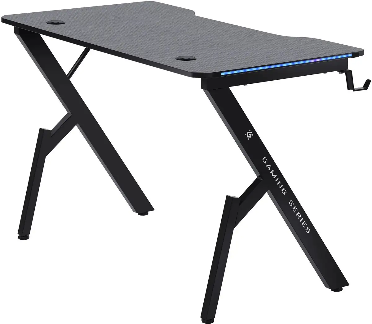 BIURKO DEFENDER INO CZARNE RGB GAMING — 9