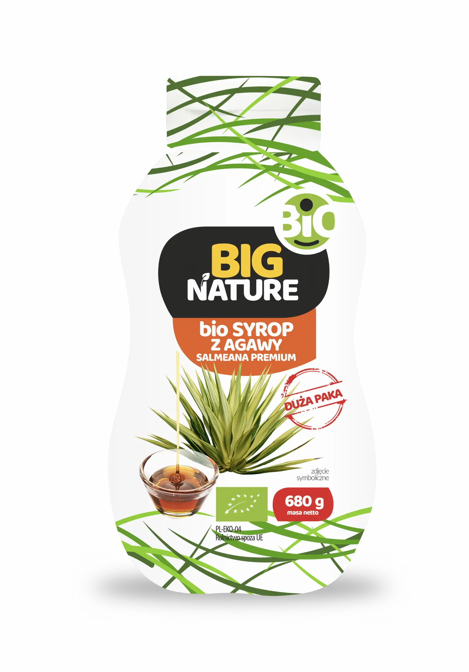 Syrop z agawy salamanea premium bio 680g Duża Paka - BIG NATURE — 2