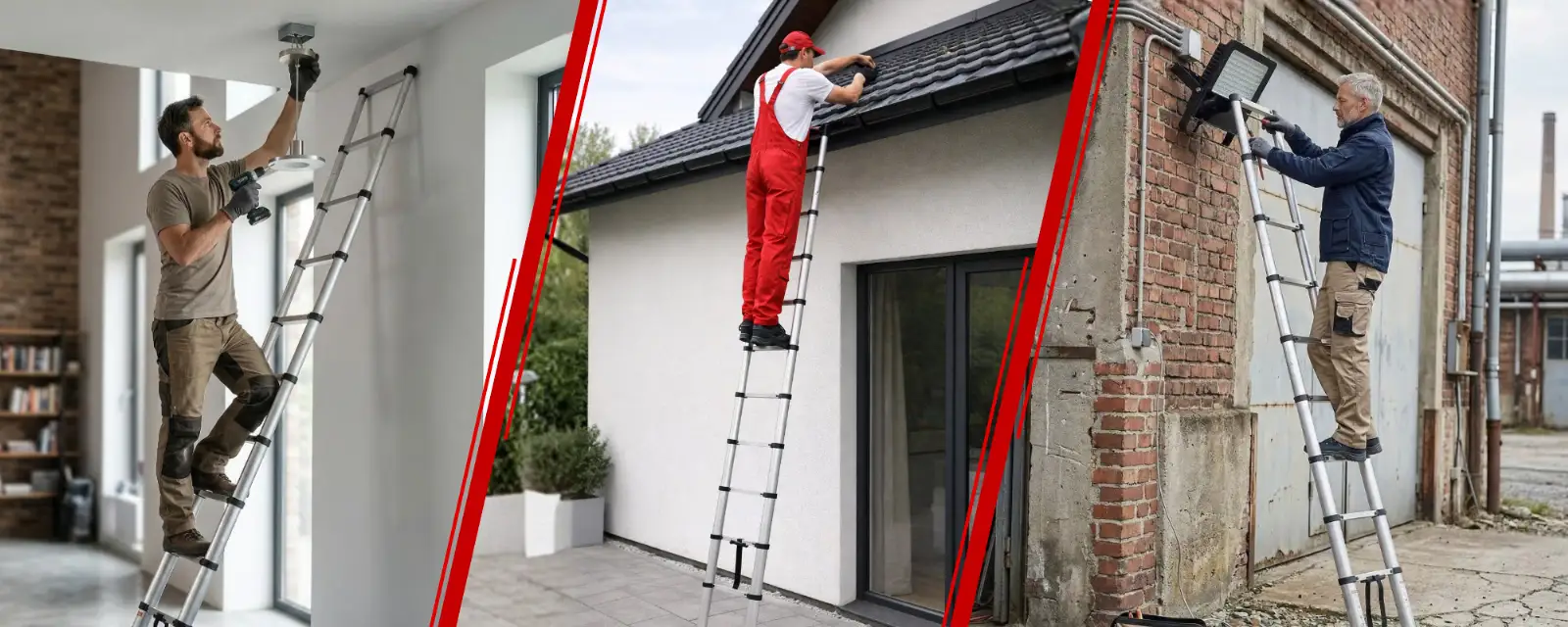 Drabina aluminiowa teleskopowa przystawna HIGHER 440cm — 2